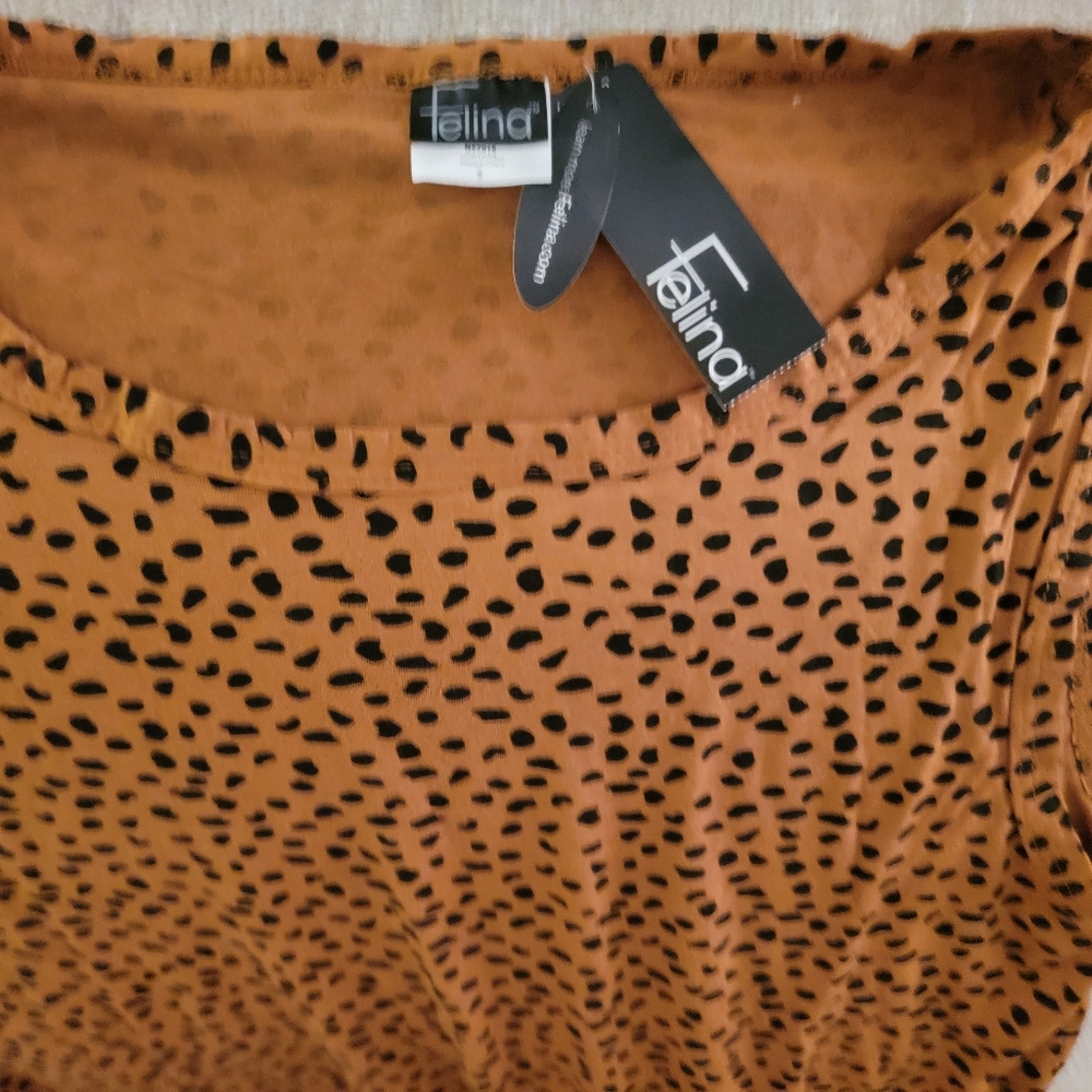 Felina pajama set...sleep shorts & sleeveless top, animal print NWT  Sz Small